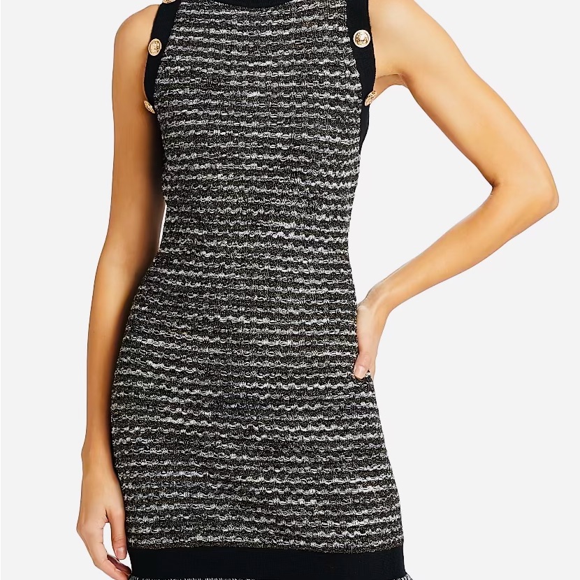 Milly Black & White Tweed Knit Nwt